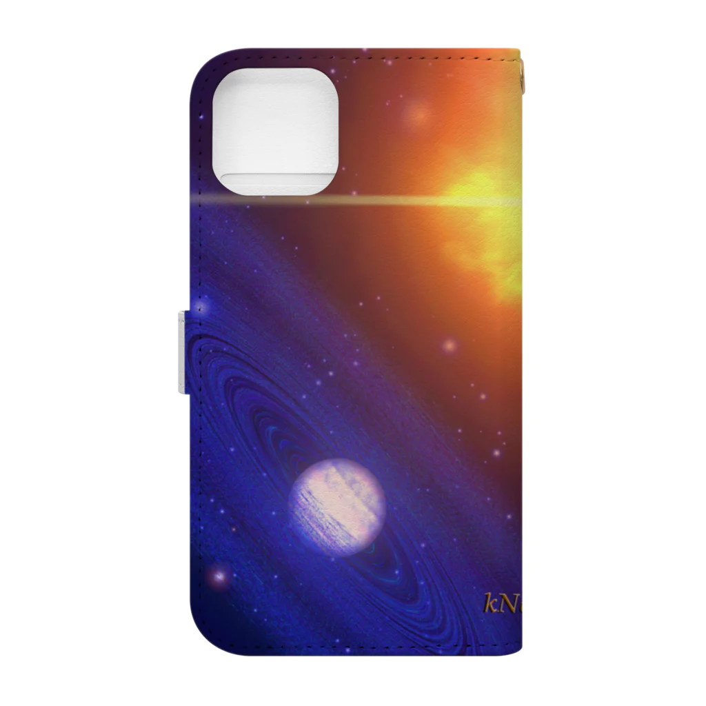 🌕朧月夜と紅茶時間☕️🫖のPlanet” Book-Style Smartphone Case :back