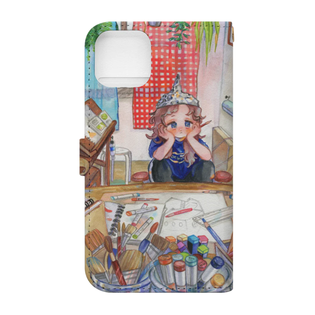 Mamemamemaのわたしだけの絵画領域 Book-Style Smartphone Case :back