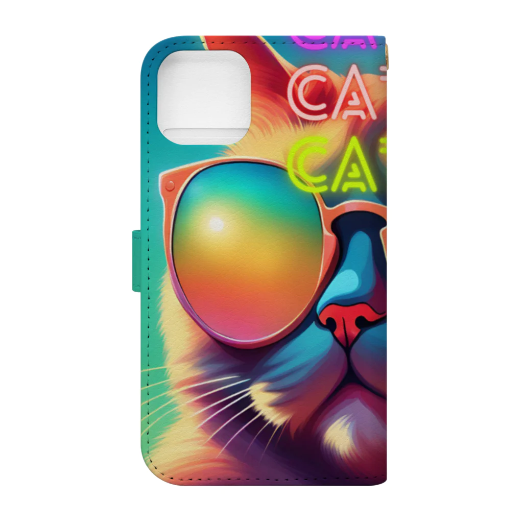 tatuuのShady Cat! Book-Style Smartphone Case :back