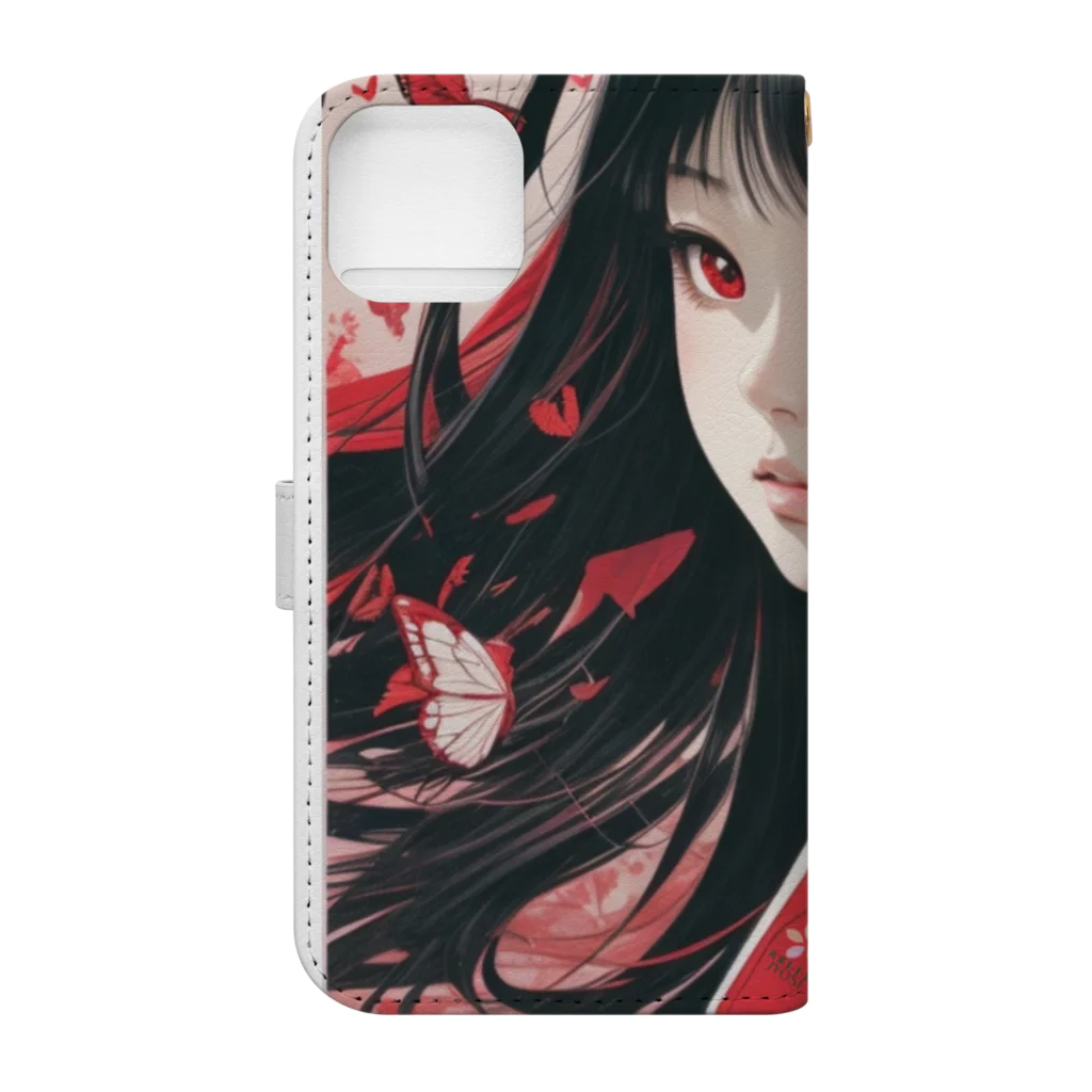 大正レトロJYOSIの大正レトロJYOSI　シュリ:syuri【ロゴ入り】 Book-Style Smartphone Case :back