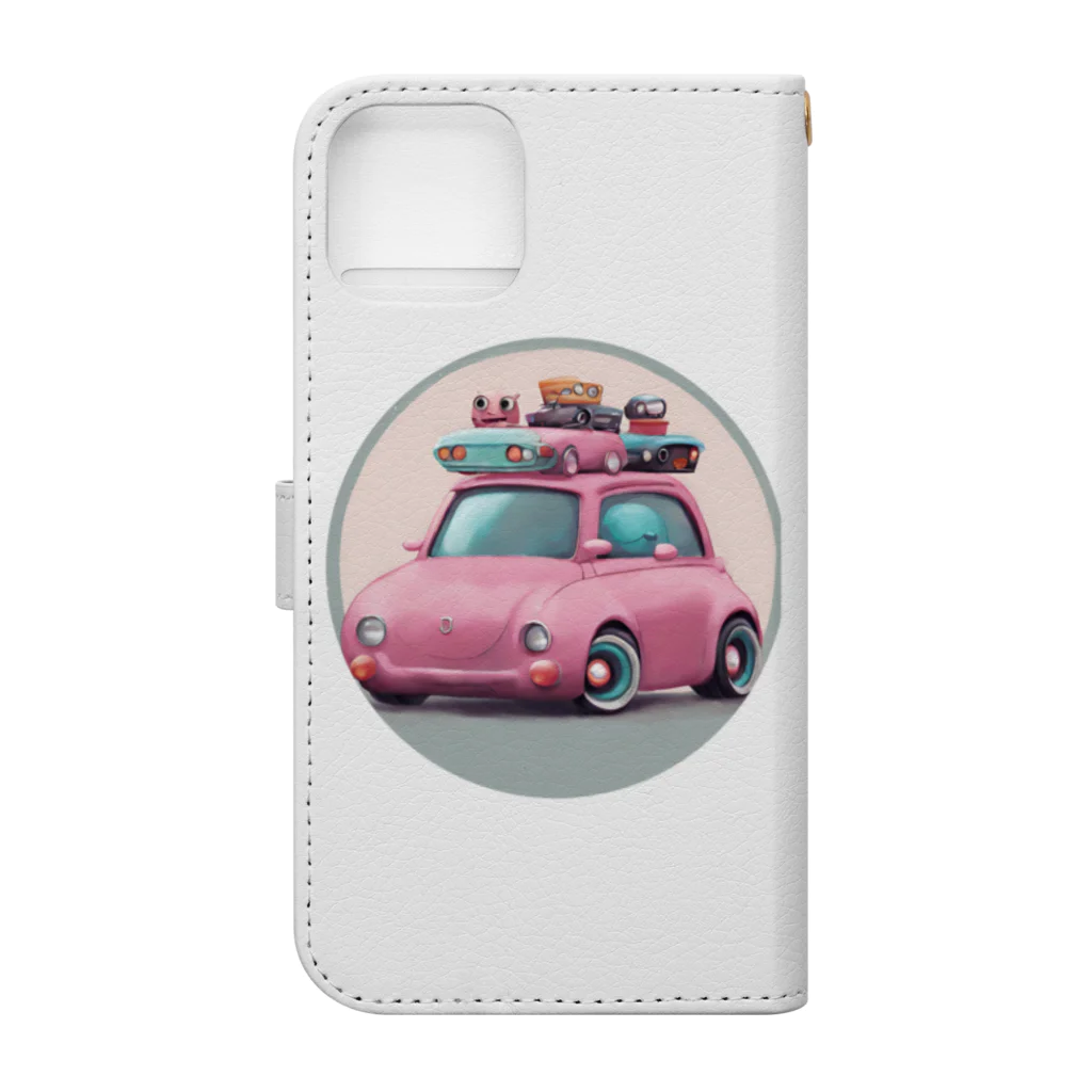 UMESANのキュートな車💘 Book-Style Smartphone Case :back