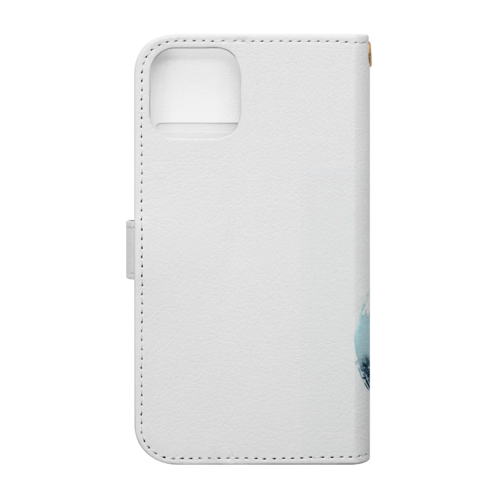 シリーズ＆シリーズの水墨画シリーズ　鼠 Book-Style Smartphone Case :back