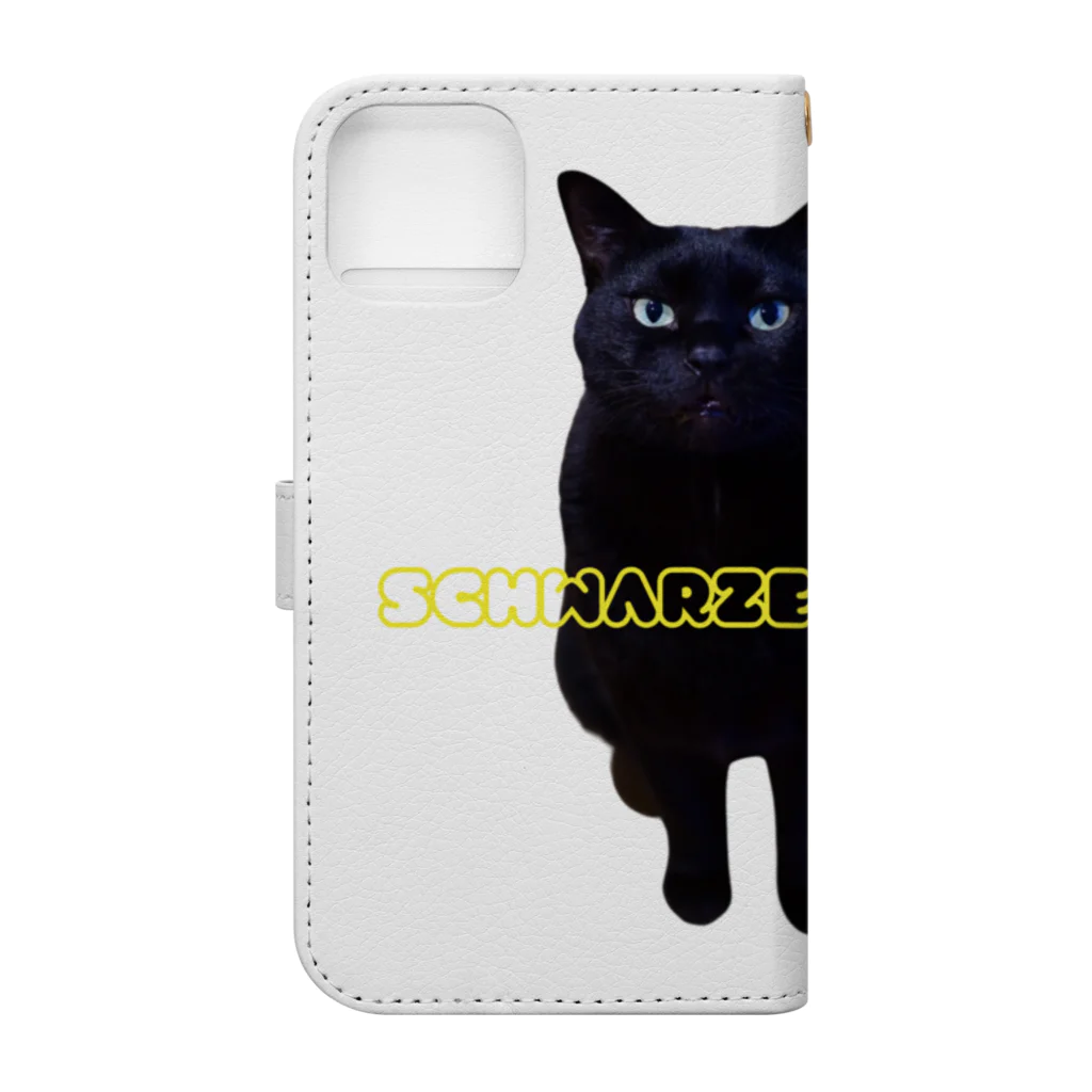 ZukinakoのSchwarze Katze(黒猫) Book-Style Smartphone Case :back