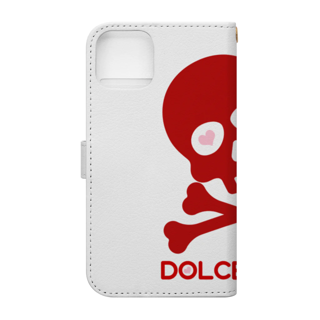 DOLCEOSSOのDOLCE OSSO "ドルチェ オッソ”　レッド Book-Style Smartphone Case :back