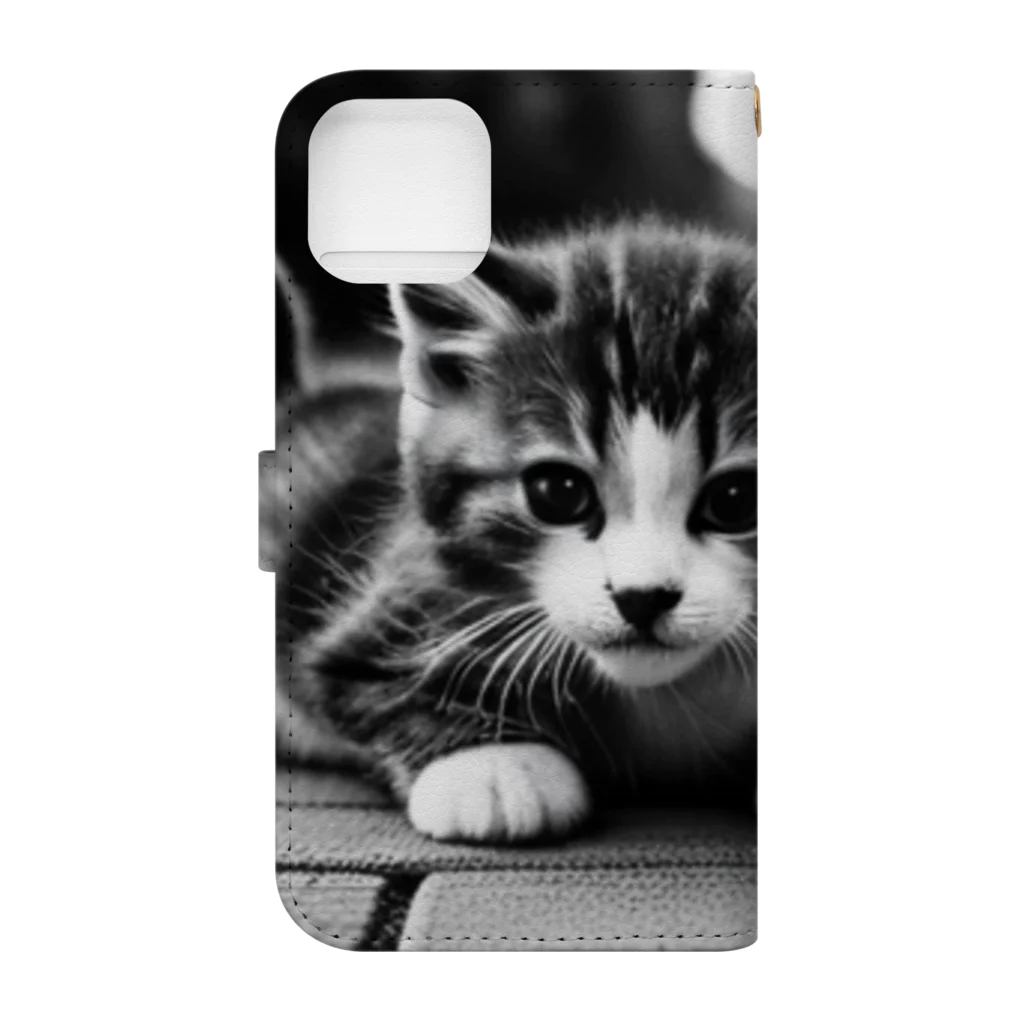 cat-parkのこんにちは Book-Style Smartphone Case :back