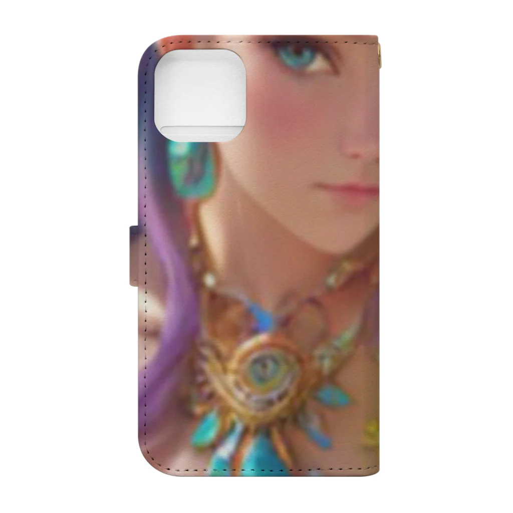 💖宇宙整体♪🌈♪こころからだチャンネル♪💖の universal mermaid  LARA Book-Style Smartphone Case :back