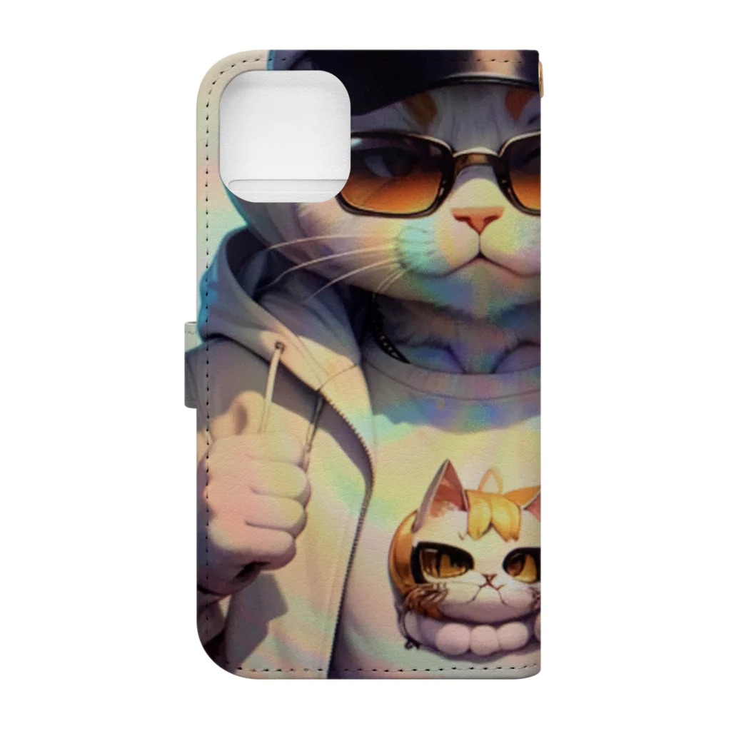 mamichin1122のドラ猫ギャング Book-Style Smartphone Case :back