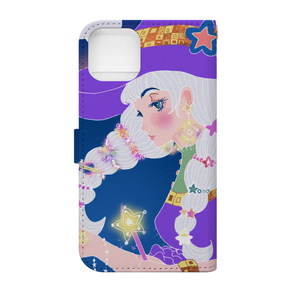 masumi520の魔法使いの女の子 Book-Style Smartphone Case :back