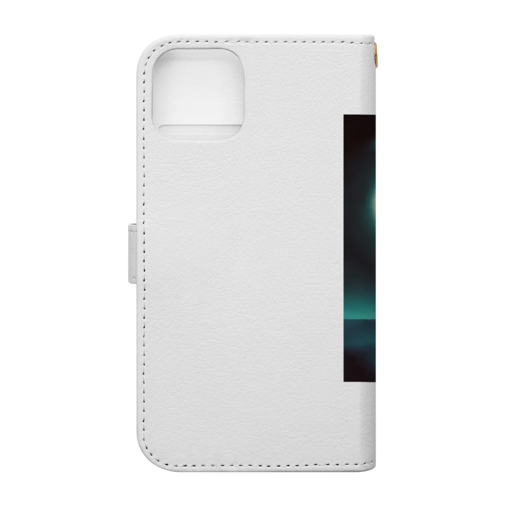 アルタイルの月とイルカ Book-Style Smartphone Case :back