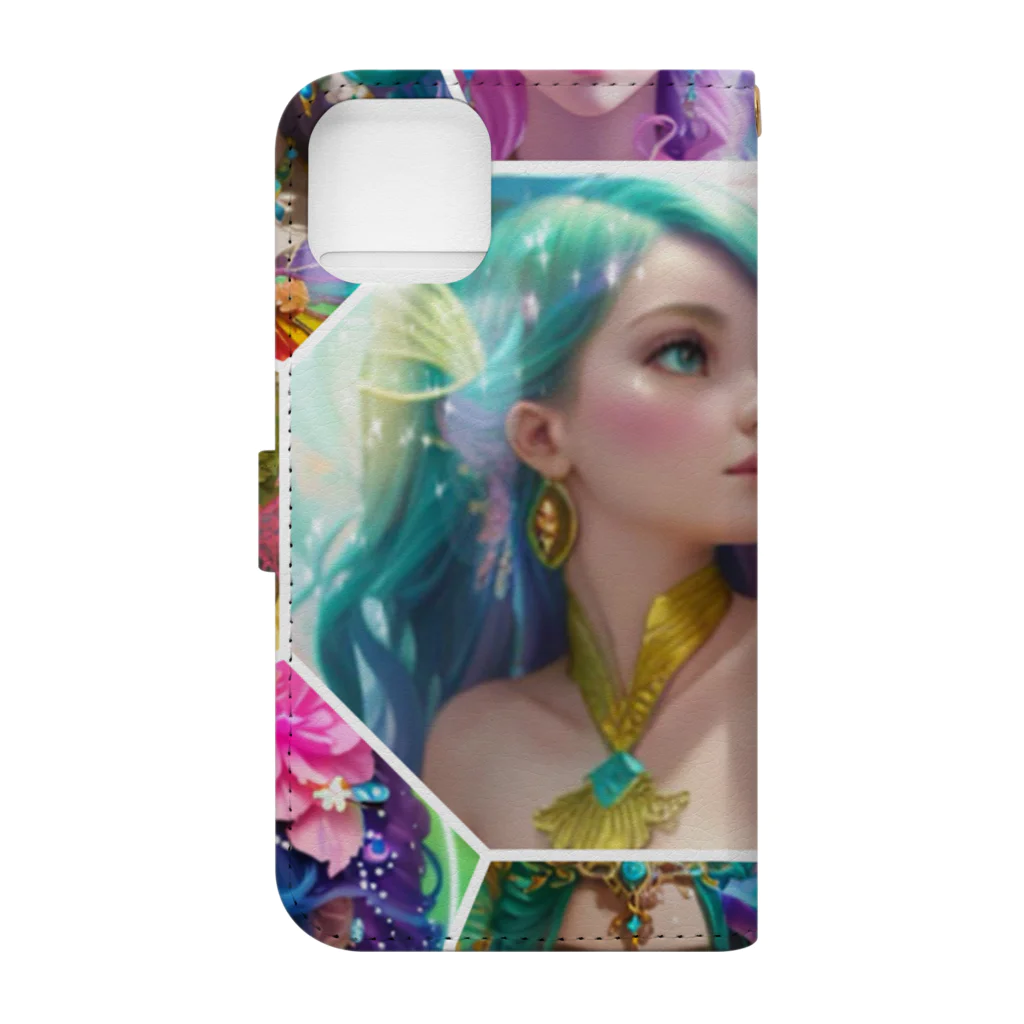 💖宇宙整体♪🌈♪こころからだチャンネル♪💖の mermaid paradise  Book-Style Smartphone Case :back