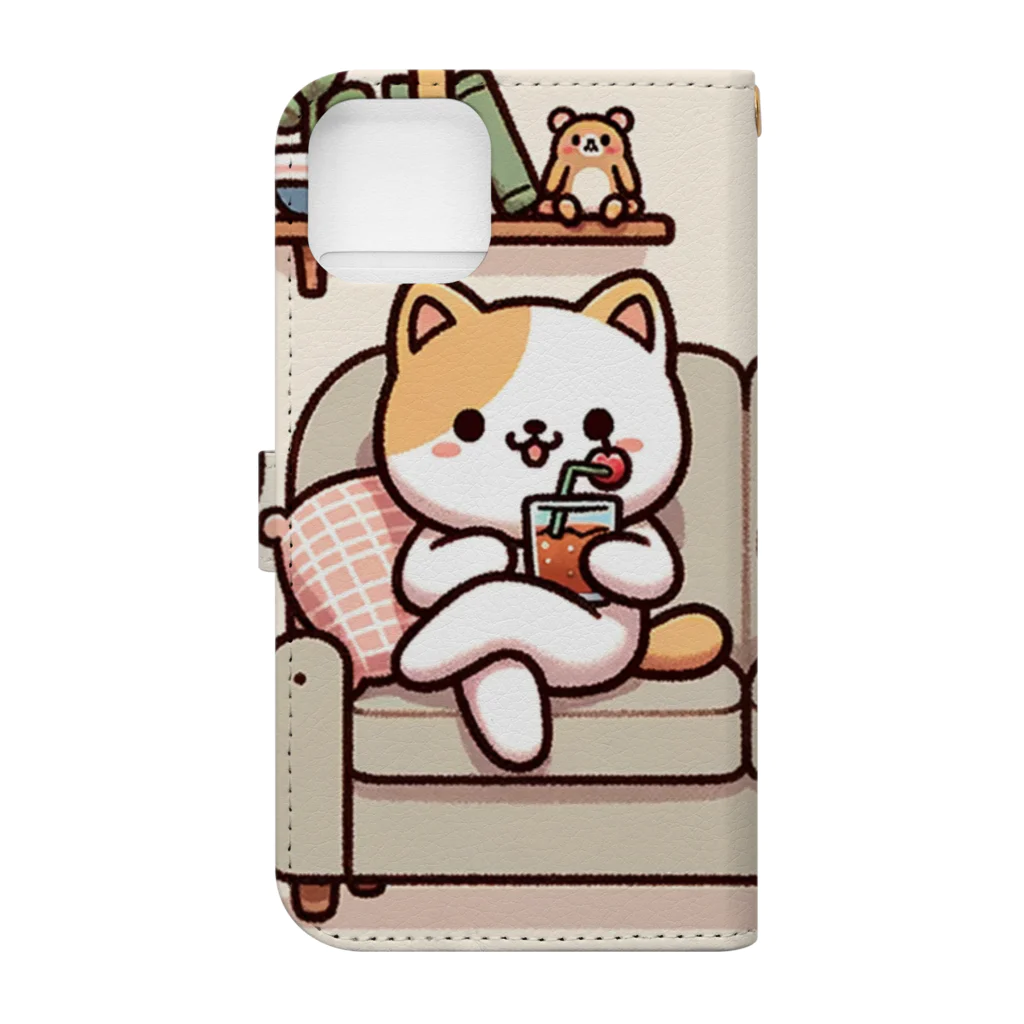 miketherockのゆるゆる休日Tシャツ Book-Style Smartphone Case :back