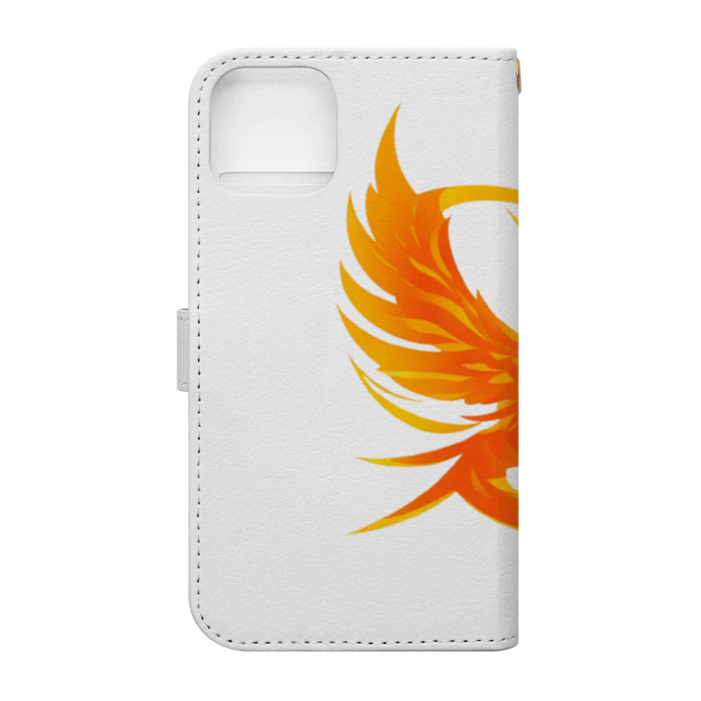 YASU1の火の鳥/ロゴ Book-Style Smartphone Case :back