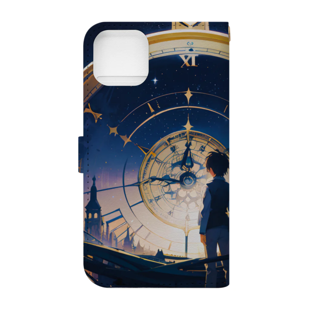 卯月なのかのClock Journey  〜一対の針が紡ぐ絶え間ない調べの旅〜　No.2 「The Remaining Time」 Book-Style Smartphone Case :back