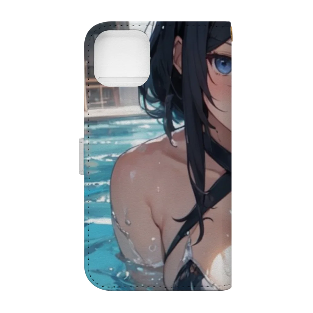 neko_28のセクシー水着のお姉さん1 Book-Style Smartphone Case :back