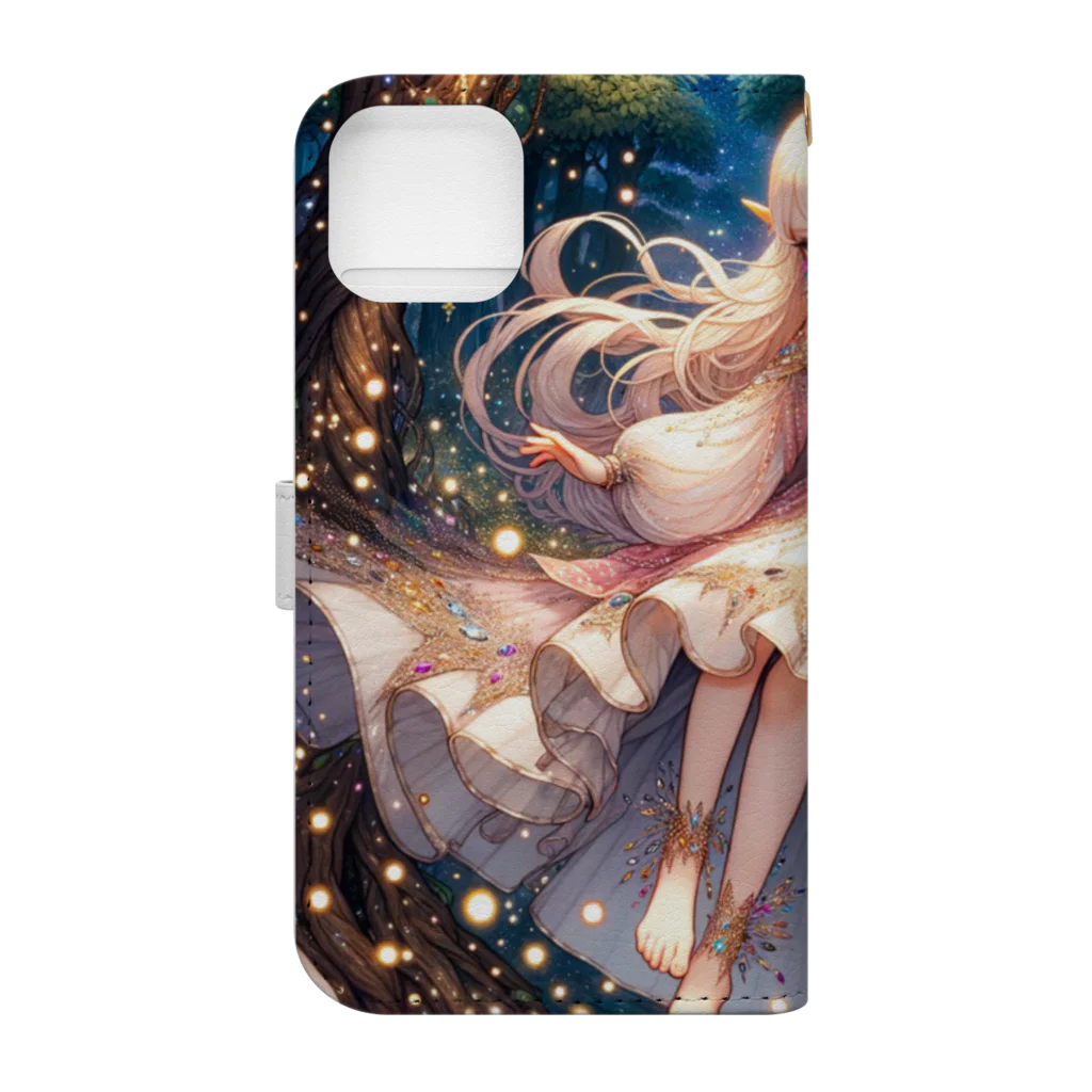 Sesilionの星の精霊の夜舞 Dance of the Star Spirit Book-Style Smartphone Case :back