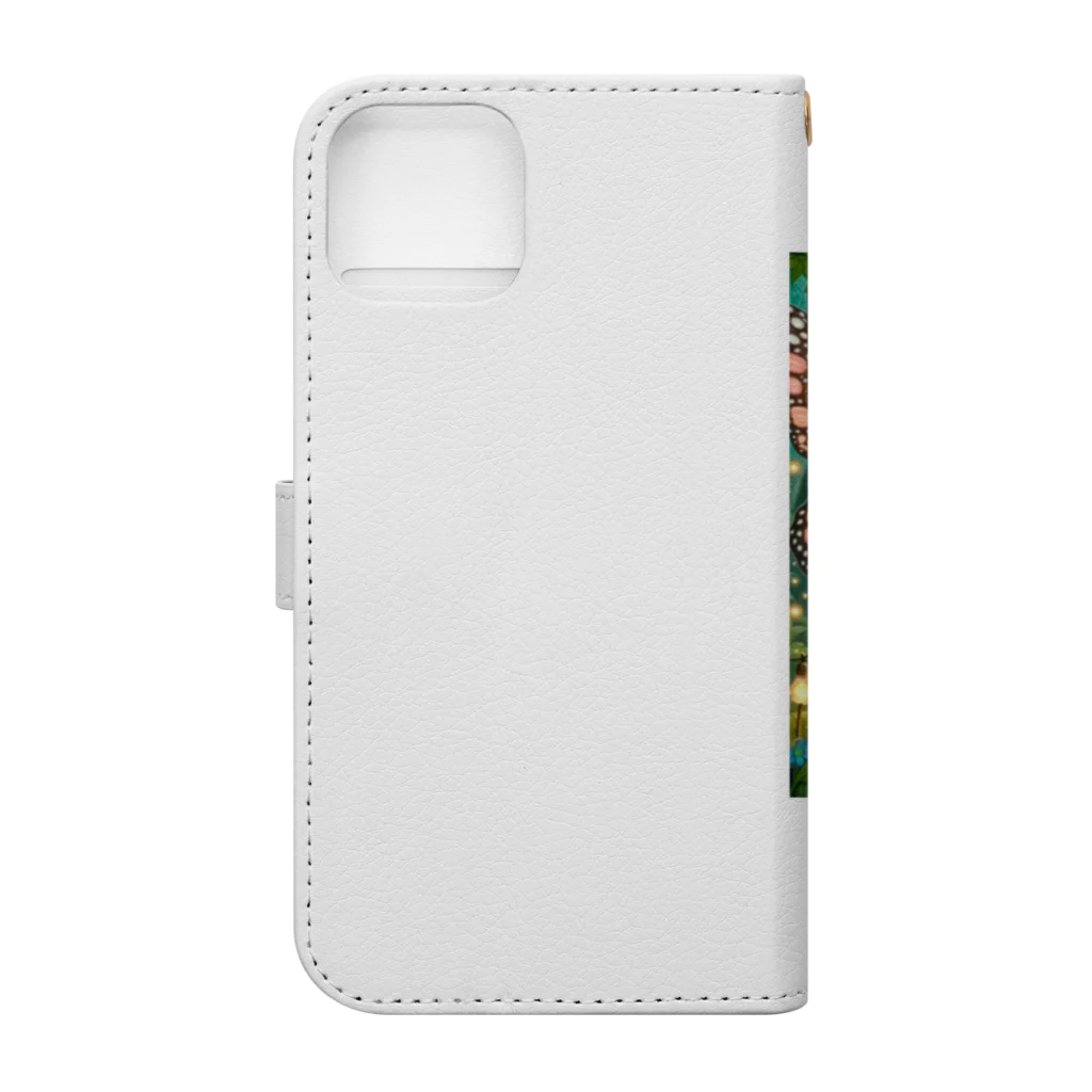 uyuyoshieの妖精　女の子 Book-Style Smartphone Case :back