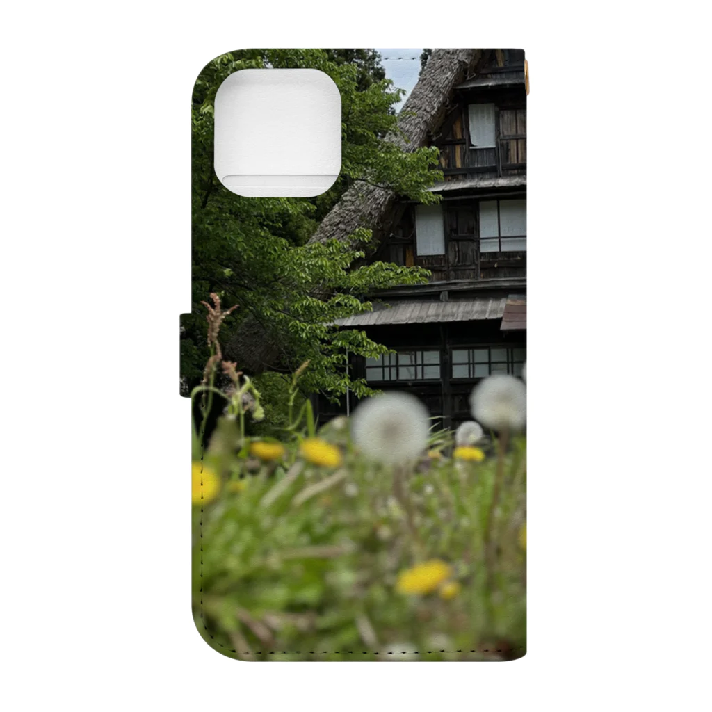 COSMIC Galleryの白川郷・五箇山の合掌造り集落 Book-Style Smartphone Case :back