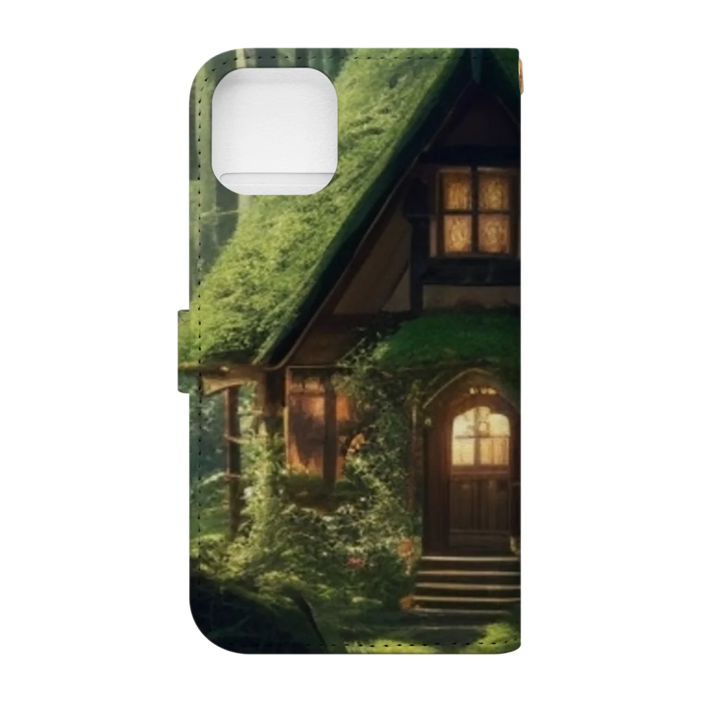 jubilantの森の小屋 Book-Style Smartphone Case :back