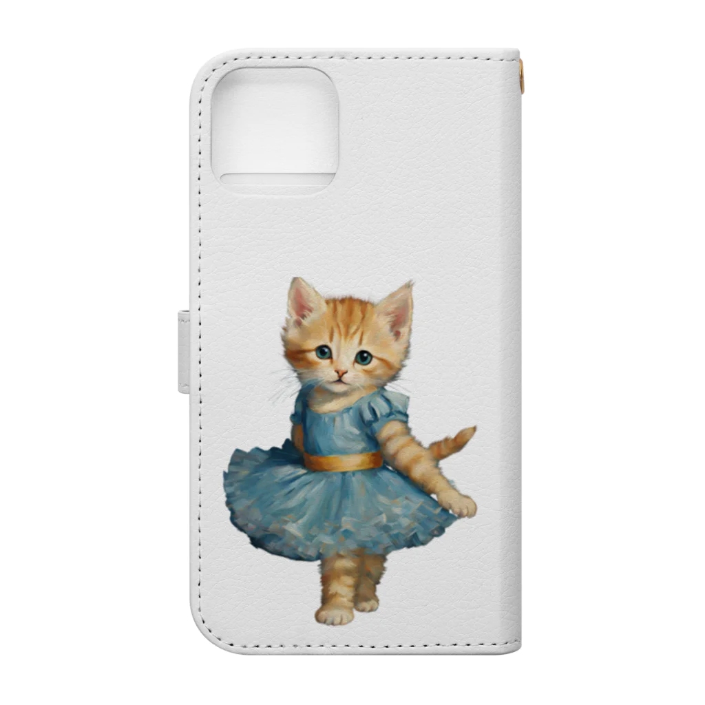 ハッピー・ディライト・ストアのバレリーナの子猫 Book-Style Smartphone Case :back