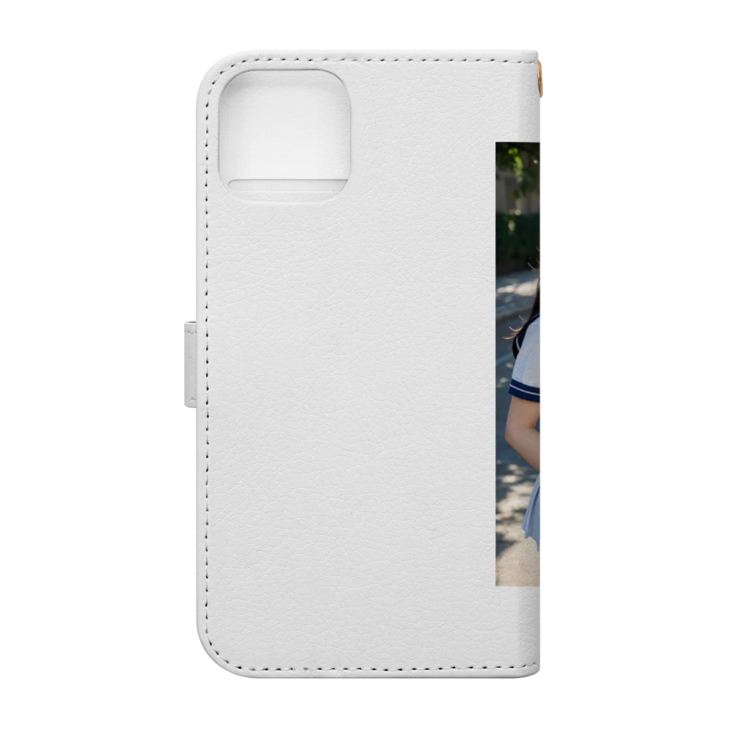 awunのAI美女　 Book-Style Smartphone Case :back