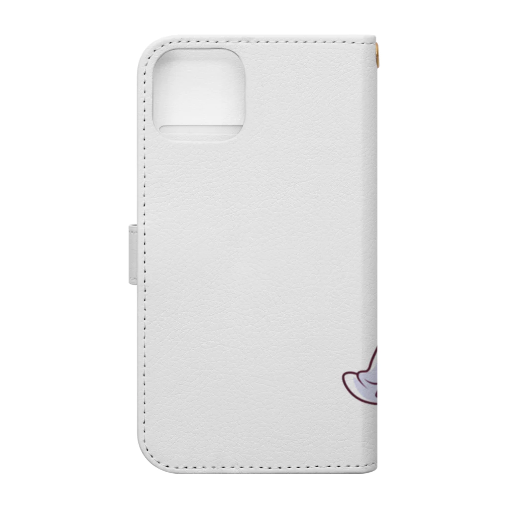 Vasetti_pressの可愛いおばけとカボチャ Book-Style Smartphone Case :back