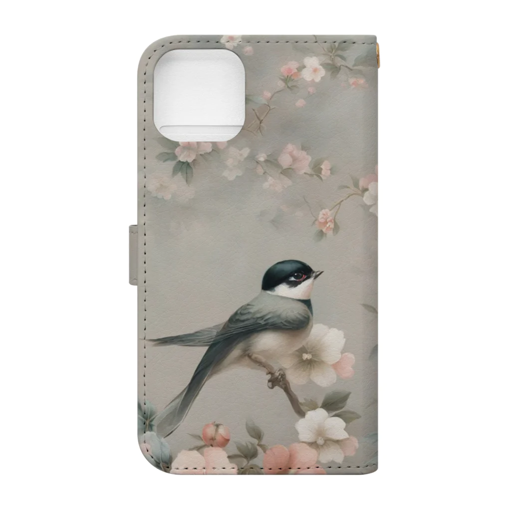 Flora-s_Gardenの花鳥 手帳型スマホケースの裏面