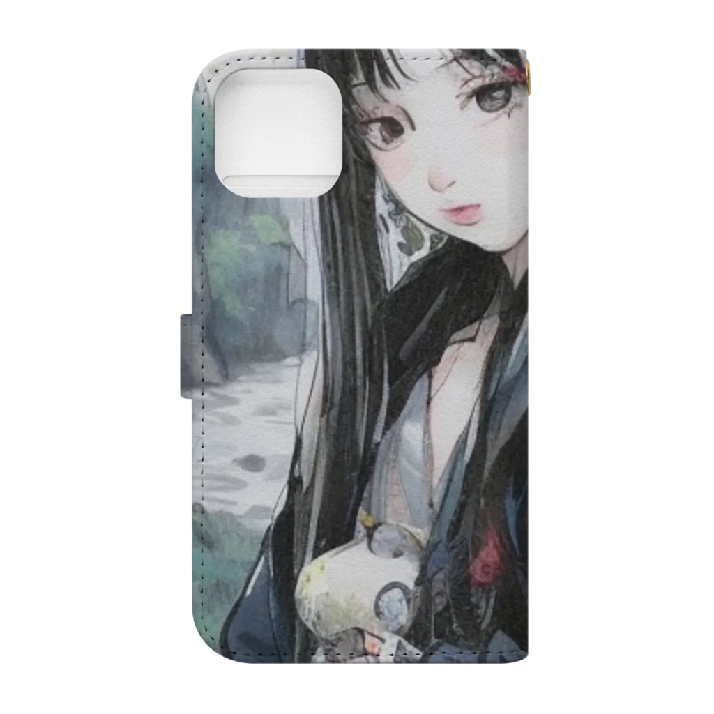 Gereroの美しいゴシック様式の女性 Book-Style Smartphone Case :back