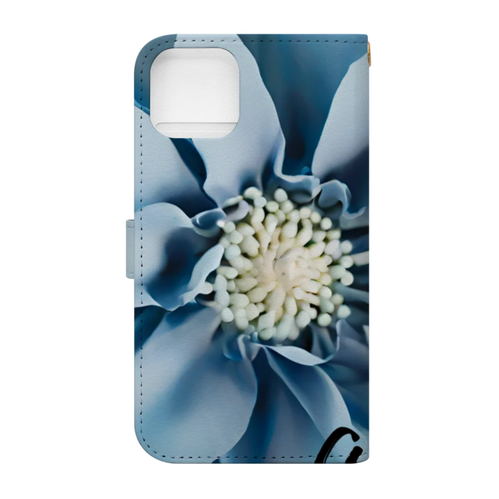 Blue @ Walkerの可愛い花 Book-Style Smartphone Case :back