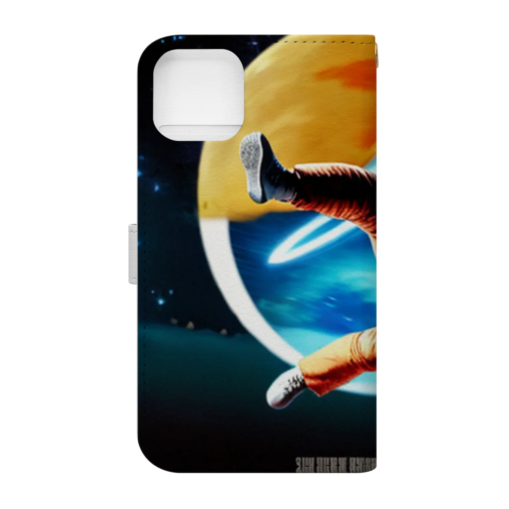 宇宙開発デザイン科の映画『スペースカンフー』 Book-Style Smartphone Case :back