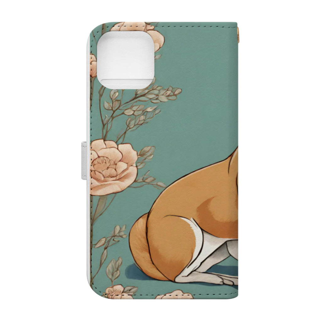 pinetreeの柴犬２ Book-Style Smartphone Case :back