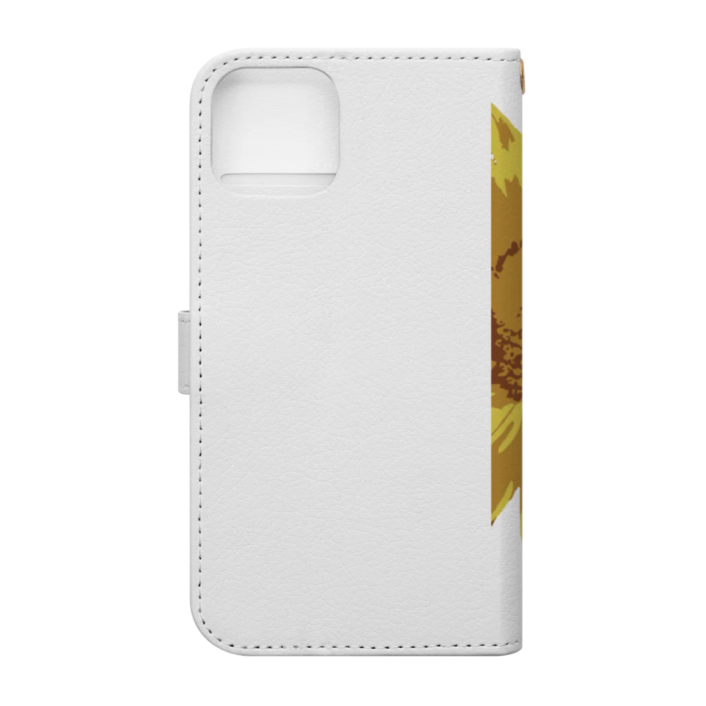 オランウータンの向日葵×オランウータン Book-Style Smartphone Case :back