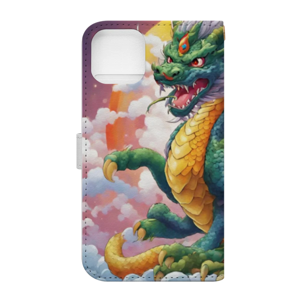 Ryu76 shopの虹龍 Book-Style Smartphone Case :back