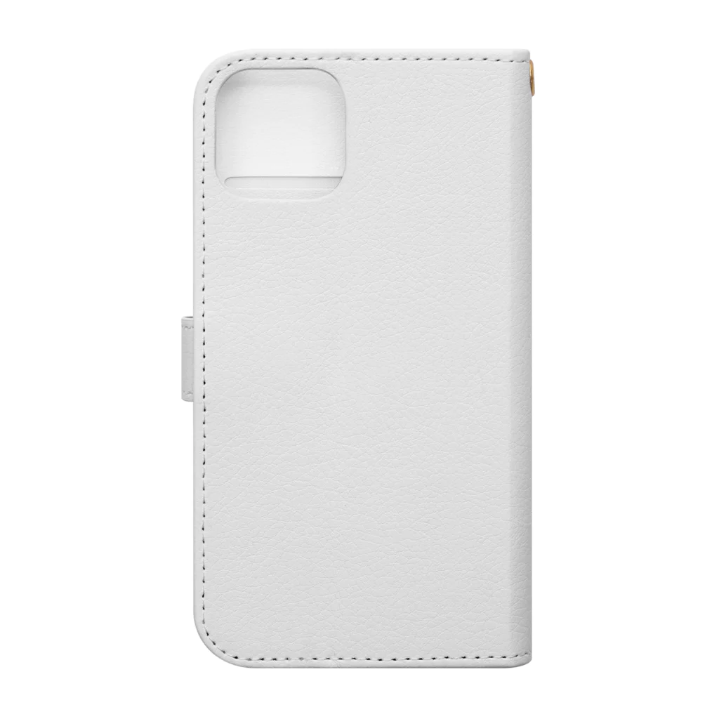 Blue: ユニークな雑貨の宝庫の癒やし効果抜群の白熊ちゃん Book-Style Smartphone Case :back