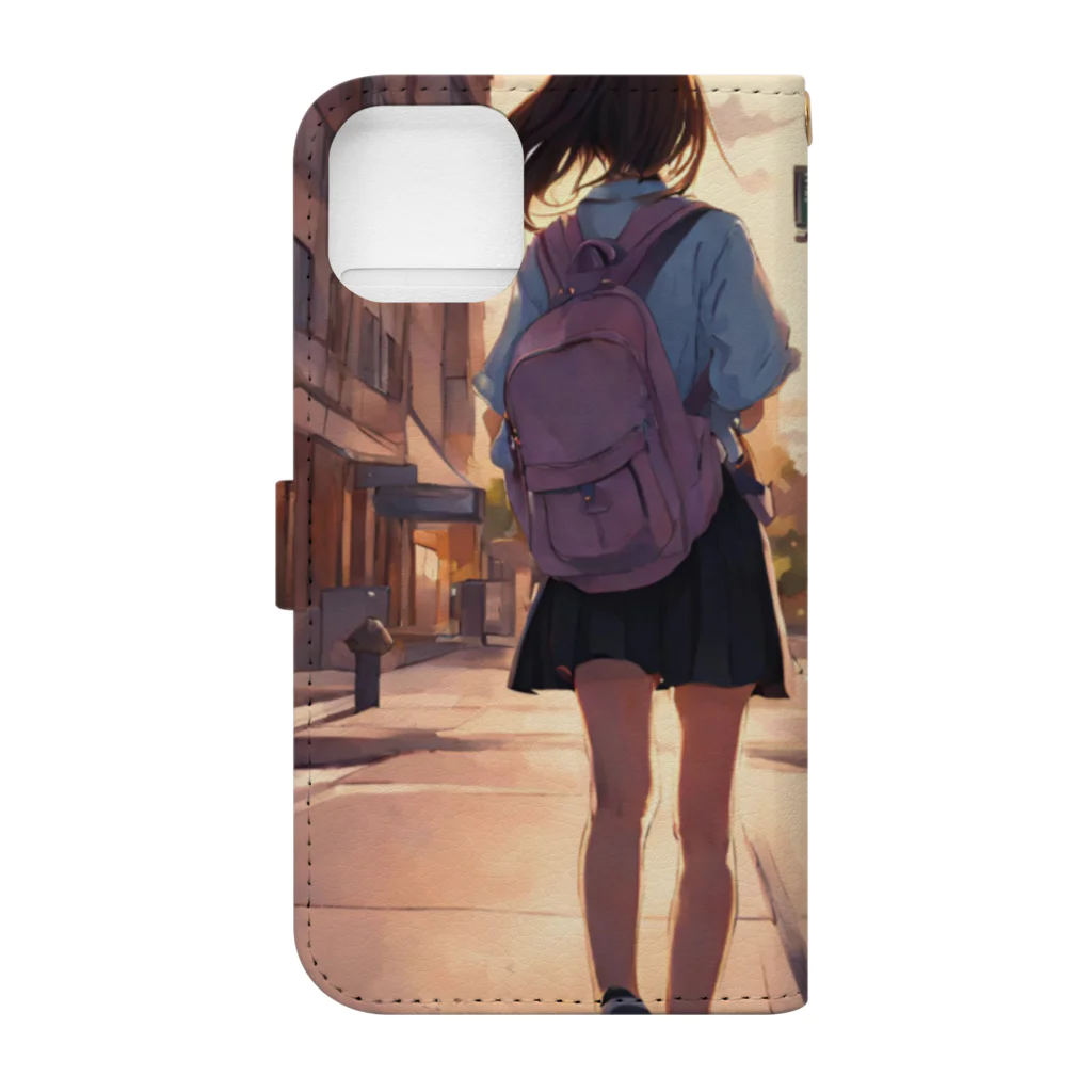 めんたいこのとあるJKの帰り道 Book-Style Smartphone Case :back