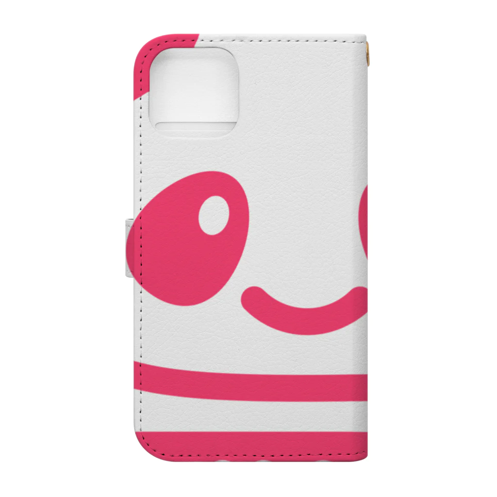 petitringo -プチリンゴ-のパンダのロック Book-Style Smartphone Case :back