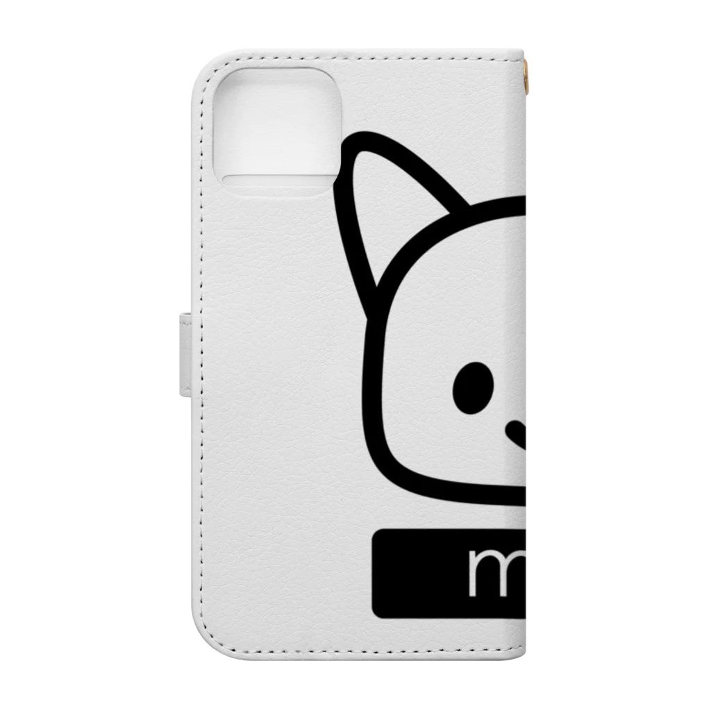 petitringo -プチリンゴ-の黒いなぁご Book-Style Smartphone Case :back