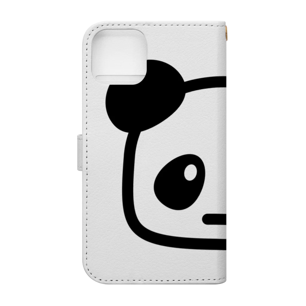 petitringo -プチリンゴ-のぱんだのロックも泣いちゃった Book-Style Smartphone Case :back