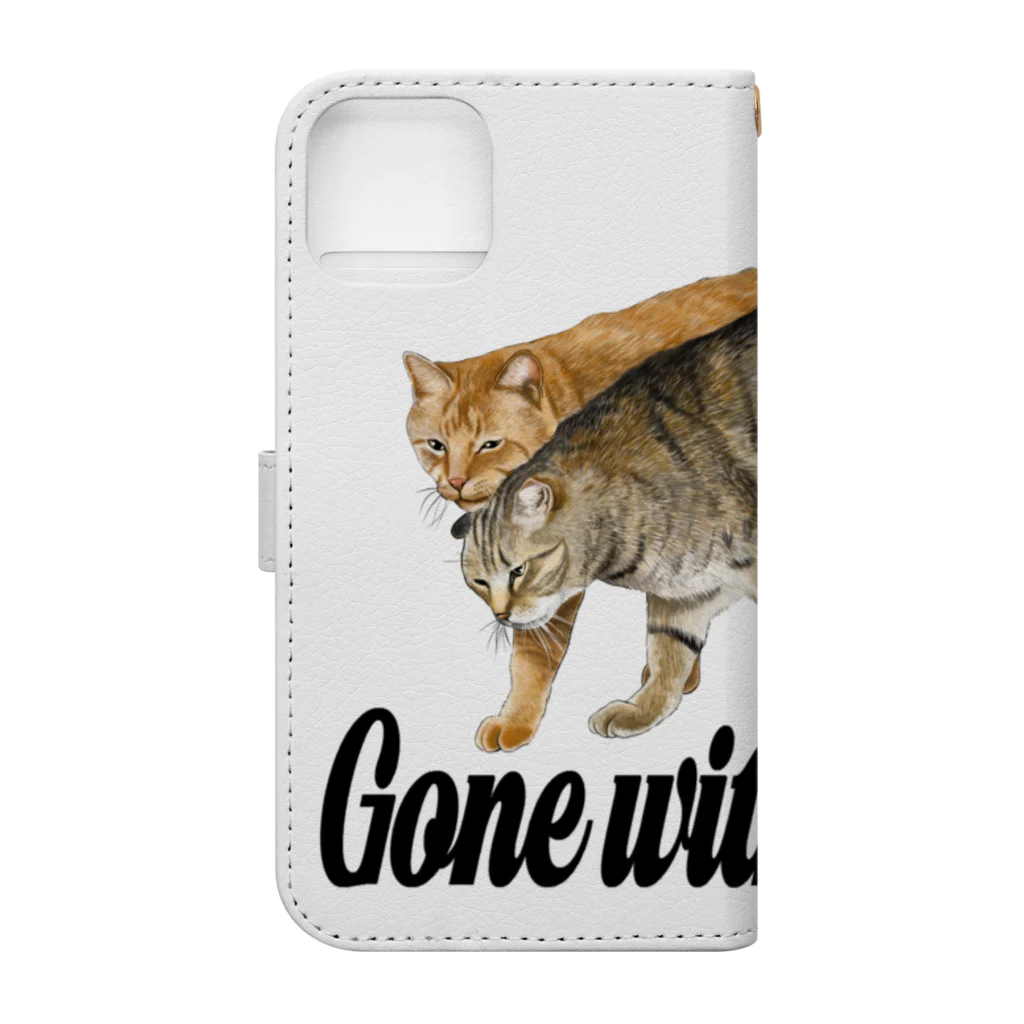 もっち（mocchi）の猫と共に去りぬ Book-Style Smartphone Case :back