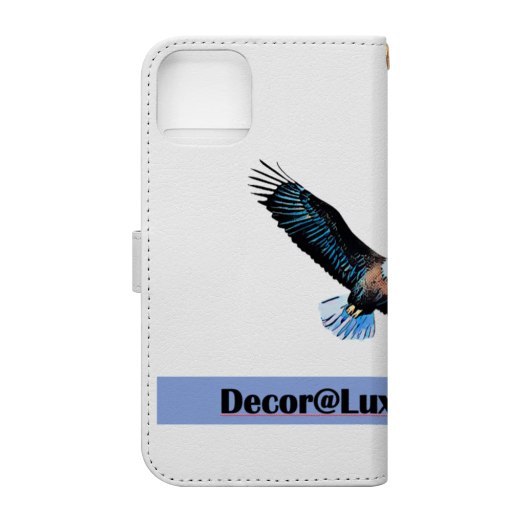 Decor&LuxuryVenusのDecor@Luxury&SmileロゴEagles Book-Style Smartphone Case :back