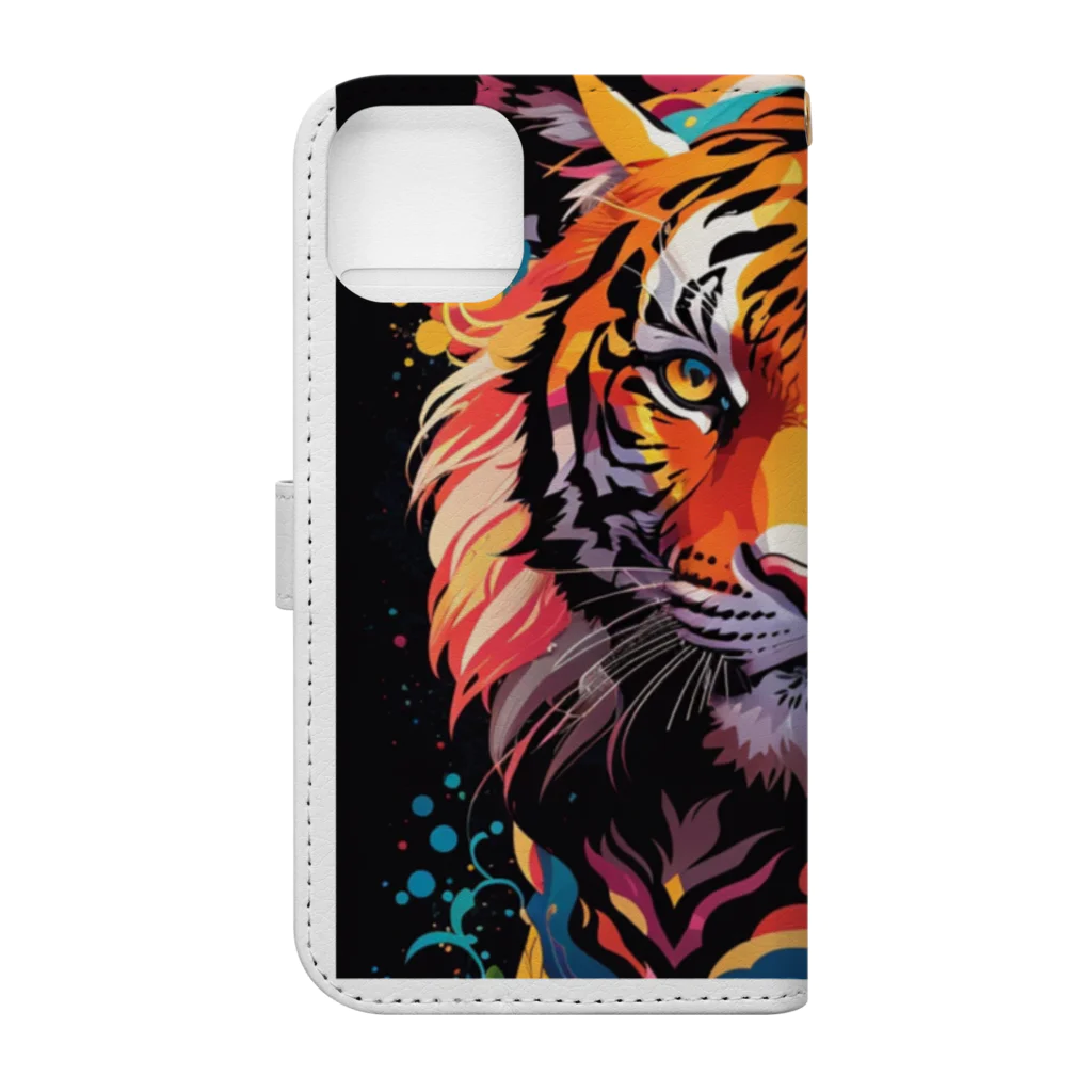 LEONのVivid-TigerⅡ（ビビッド・タイガーⅡ） Book-Style Smartphone Case :back