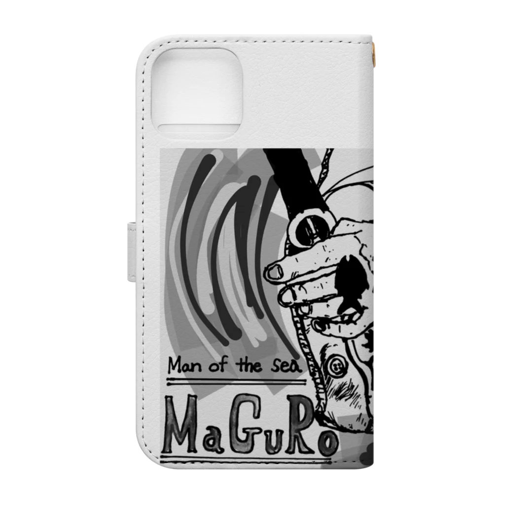 maguro8xpのmaguro Man of the sea Book-Style Smartphone Case :back