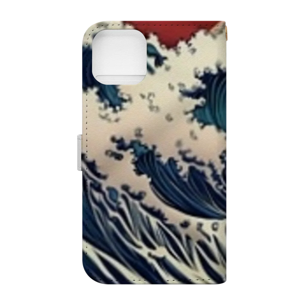 KOUの浮世絵〜荒波〜 Book-Style Smartphone Case :back