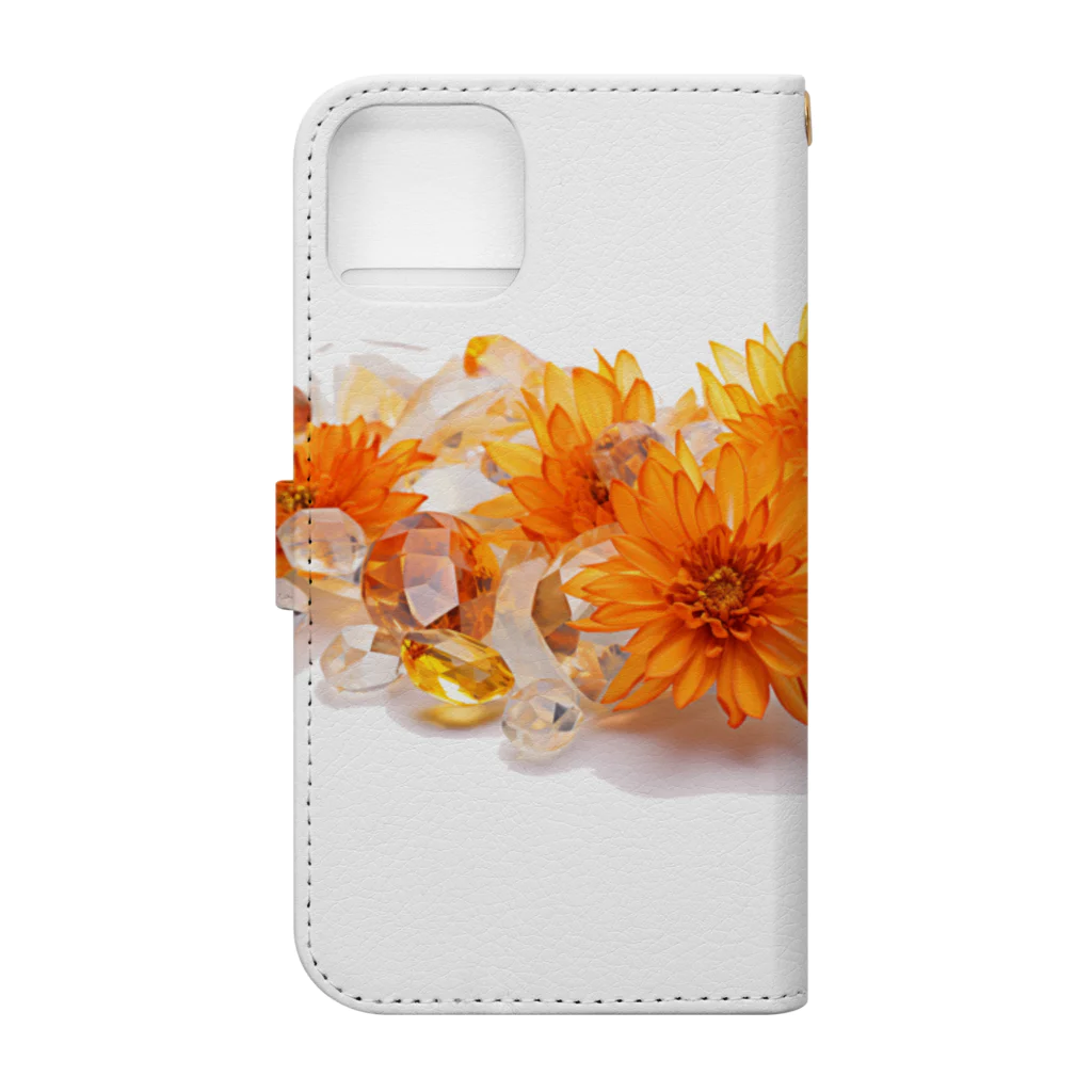 Lunatic-the-Jokersの[11月]November-Topaz&Chrysanthemum Book-Style Smartphone Case :back