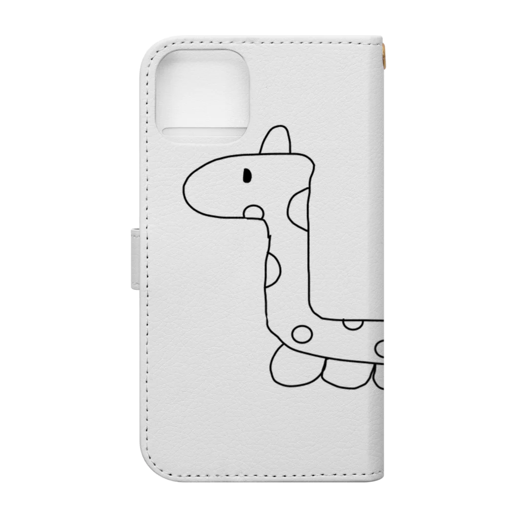 お花畑のきりんさん Book-Style Smartphone Case :back