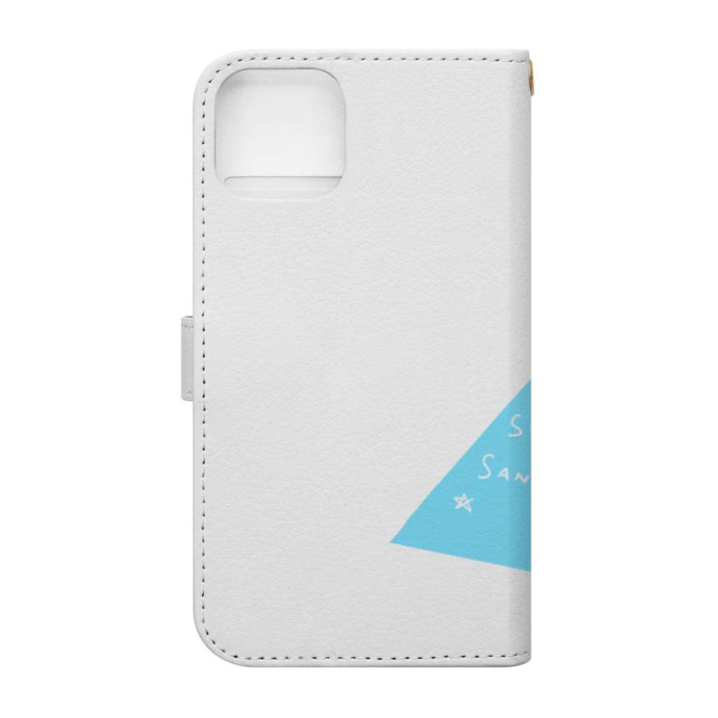 さんかく　キモノ女子のさんかく Book-Style Smartphone Case :back