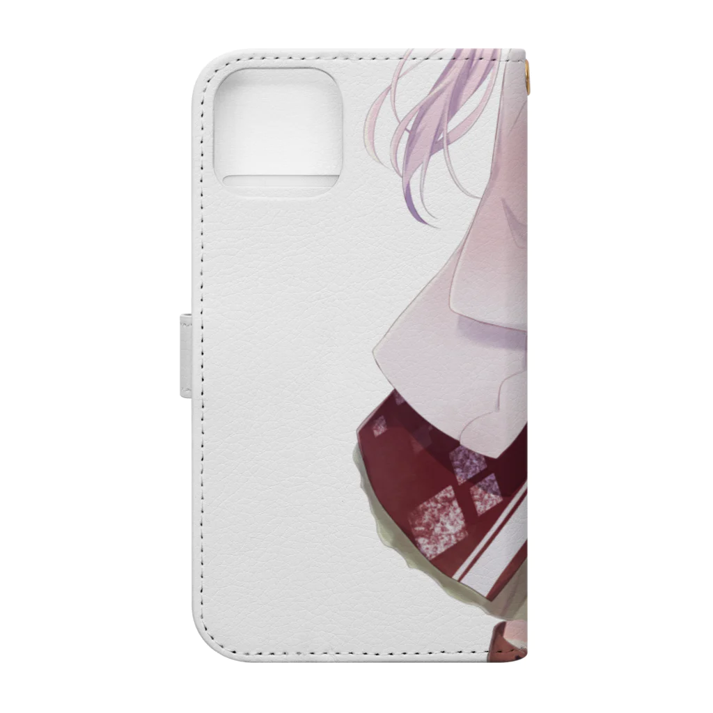 茶々音ツカサ🍵🍡🎵の和服ツカサ Book-Style Smartphone Case :back