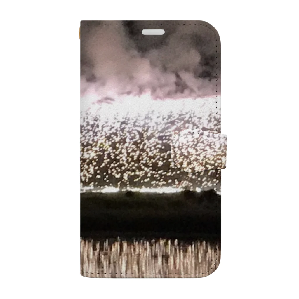 空屋　sorayakusakaの201908171901001　新釧路川仕掛け花火 Book-Style Smartphone Case