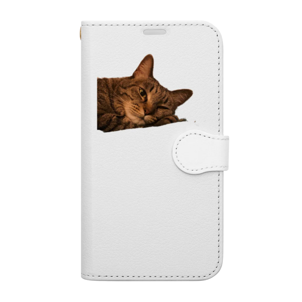 やまねこにゃのちょっと眠いニャンコ Book-Style Smartphone Case