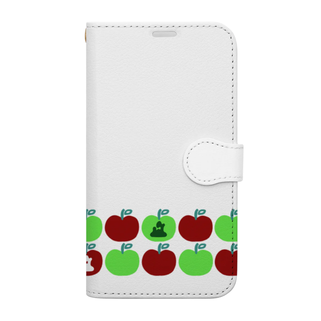 モナ子のレトロアオモリンゴ Book-Style Smartphone Case