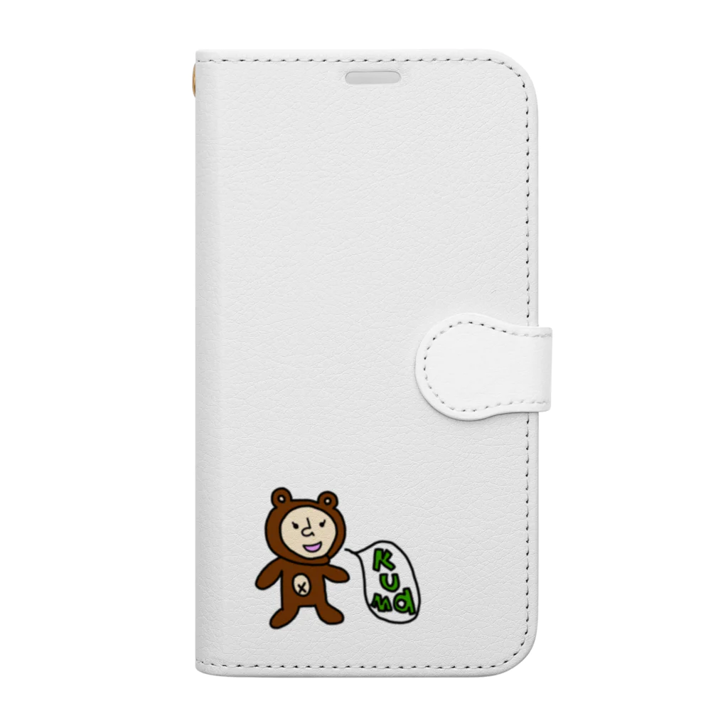 おかざきしののイラストグッズの店のKUMA！ Book-Style Smartphone Case